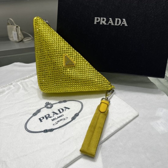 Prada Crystal Triangle pouch