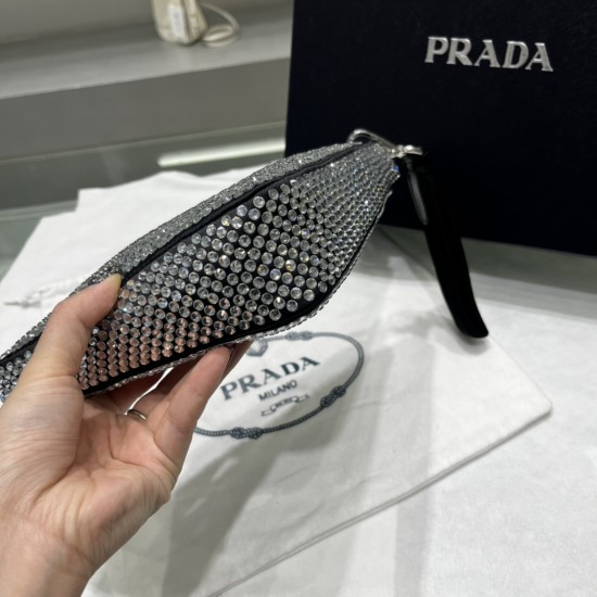 Prada Crystal Triangle pouch