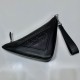 Leather Prada Triangle pouch Size: 26x14x5cm