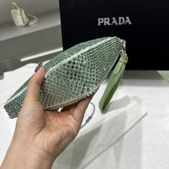 Prada Crystal Triangle pouch