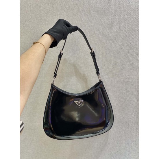 Prada Cleo brushed leather shoulder bag  Size: 30x18.5x4cm