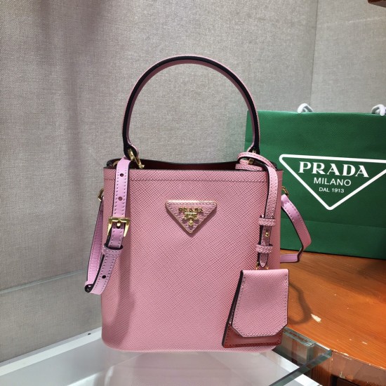 Small Prada Panier Saffiano leather Bucket bag Size: 17x18x10.5CM