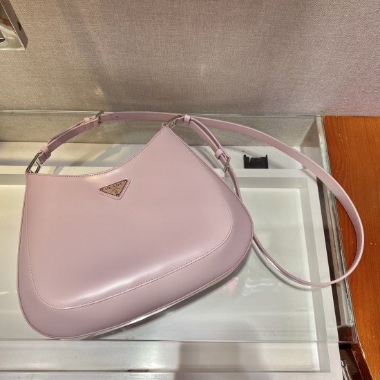 Prada Cleo brushed leather shoulder bag  Size: 30x18.5x4cm