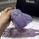 PRADA TRIANGLE CRYSTAL SHOULDER BAG SIZE:20X27.5X20cm