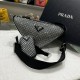 PRADA TRIANGLE CRYSTAL SHOULDER BAG SIZE:20X27.5X20cm