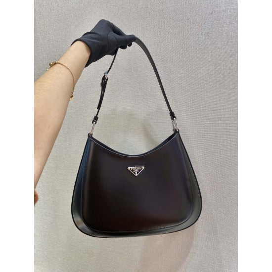 Prada Cleo brushed leather shoulder bag  Size: 30x18.5x4cm