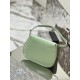 Prada Cleo brushed leather shoulder bag with flap Size:22x15.5x4cm