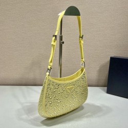 Prada Cleo satin bag with crystals Size: 22x18.5x4.5CM
