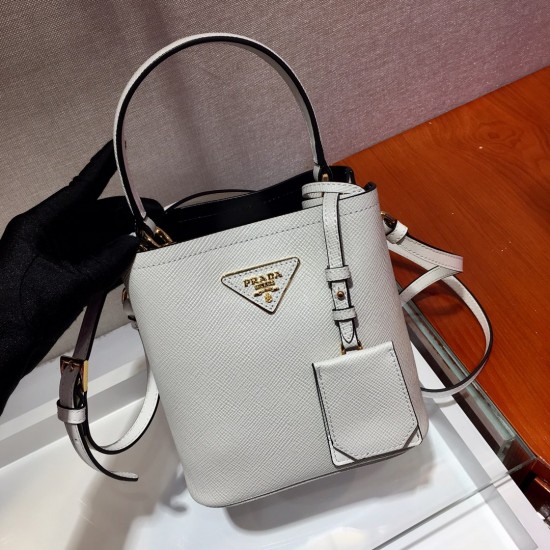 Small Prada Panier Saffiano leather Bucket bag Size: 17x18x10.5CM