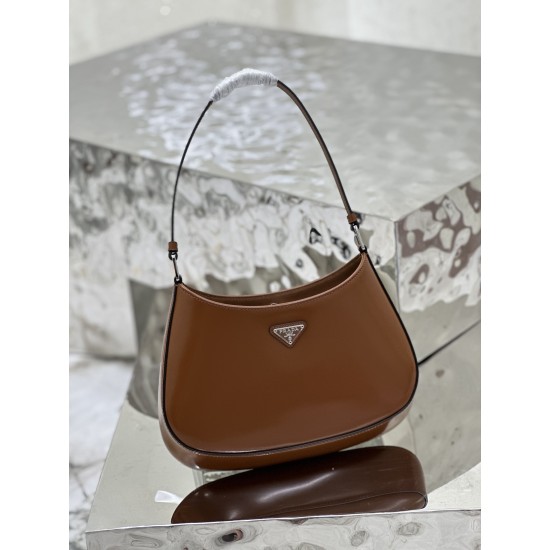 Prada Cleo brushed leather shoulder bag  Size: 26.5x15x4CM