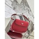 Prada Cleo brushed leather shoulder bag with flap Size:22x15.5x4cm