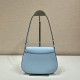 Prada Cleo brushed leather shoulder bag with flap Size:22x15.5x4cm