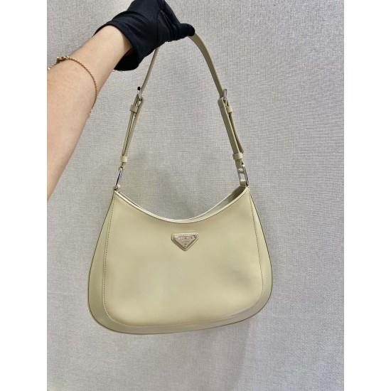 Prada Cleo brushed leather shoulder bag  Size: 30x18.5x4cm