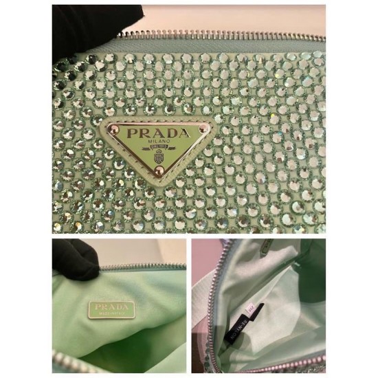 Prada Triangle Crystal shoulder bag  Size: 26x14x12cm