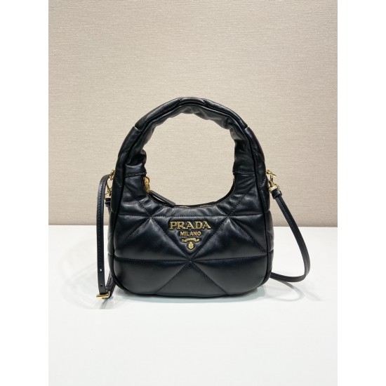 Prada Nappa-leather mini bag with topstitching Size: 21x12.5x6.5CM