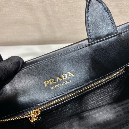 Small leather Prada Symbole bag with topstitching  Size: 30x23x9CM