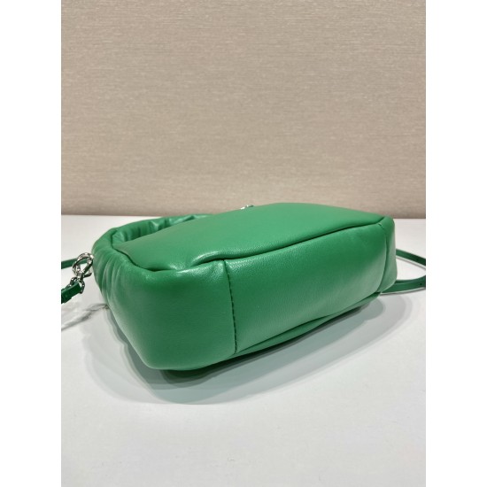 Prada Nappa-leather mini bag with topstitching Size: 21x12.5x6.5CM