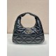 Prada Large, topstitched nappa-leather bag Size: 40x27x11.5CM