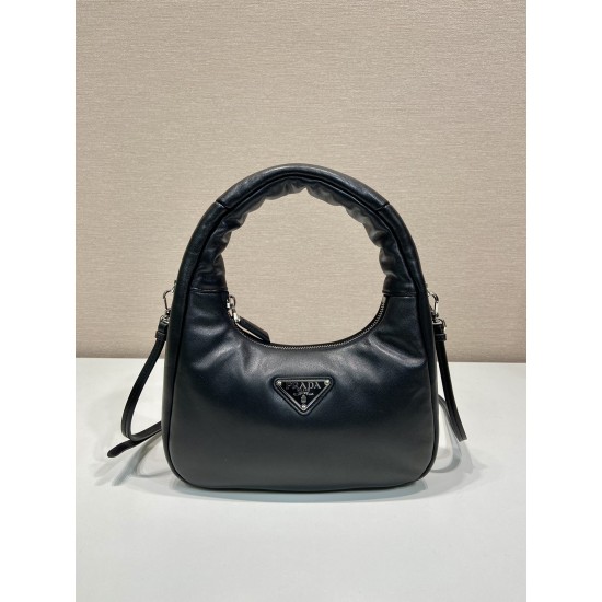 Prada Nappa-leather mini bag with topstitching Size: 21x12.5x6.5CM