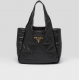 Medium nappa-leather tote bag with topstitching