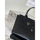 Large leather Prada Symbole bag with topstitching Size:39x30x12cm