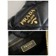 Prada Large, topstitched nappa-leather bag Size: 40x27x11.5CM