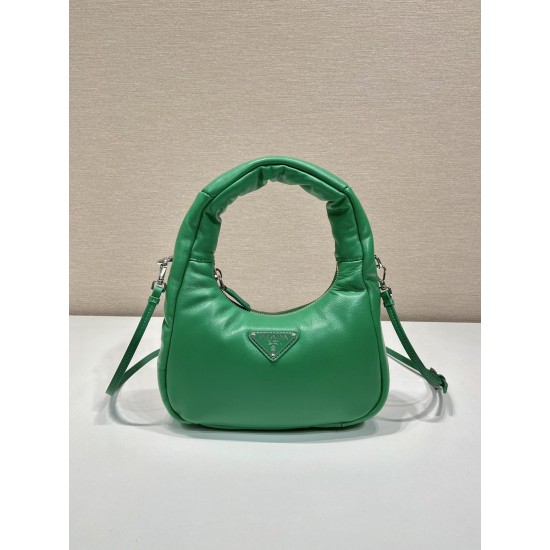 Prada Nappa-leather mini bag with topstitching Size: 21x12.5x6.5CM