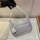 Prada Satin mini-bag with artificial crystals Size: 22x17x6CM