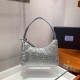 Prada Satin mini-bag with artificial crystals Size: 22x17x6CM