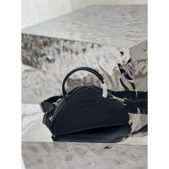 Prada Triangle Leather bowling bag Size: 25×14.5×11cm