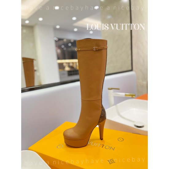 Louis Vuitton Afterglow Platform Ankle Long Boots