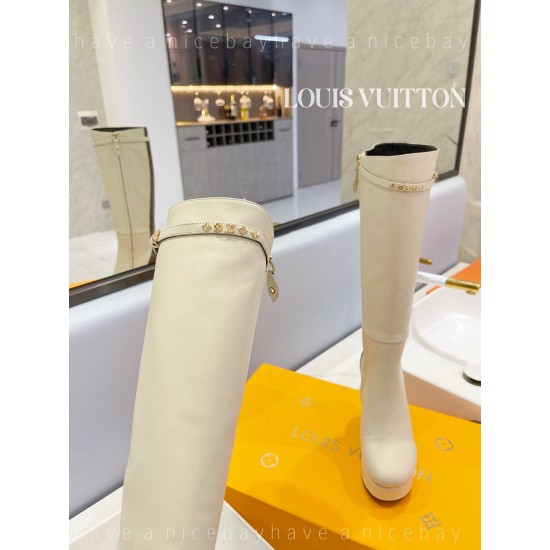 Louis Vuitton Afterglow Platform Ankle Long Boots