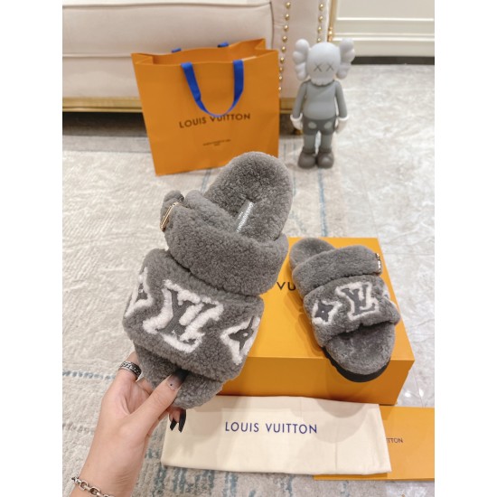 LV Paseo Comfort Lambswool Slippers
