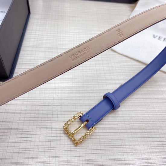 Versace belt head layer calf leather width 2.0CM