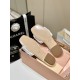 MiuMiu slippers lambskin anti-slip rubber sole simple and versatile lazy slippers