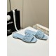 MiuMiu slippers lambskin anti-slip rubber sole simple and versatile lazy slippers