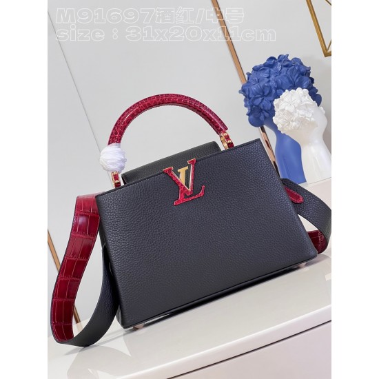 LV Capucines GM   Size: 31.5 X 20 X 11CM