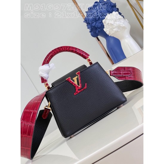 LV Capucines Mini   Size: 21 x 14 x 8 CM