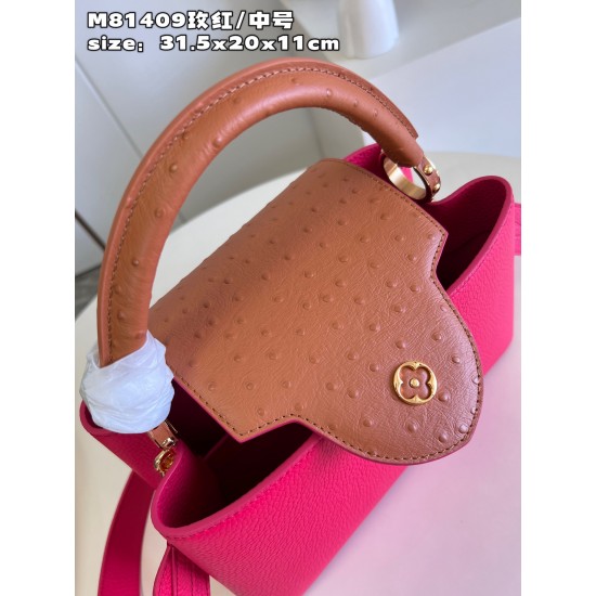 LV Capucines GM   Size: 31.5 X 20 X 11CM