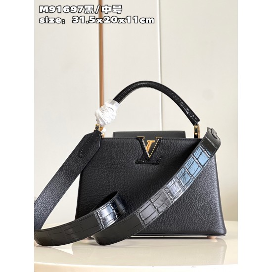 LV Capucines GM   Size: 31.5 X 20 X 11CM