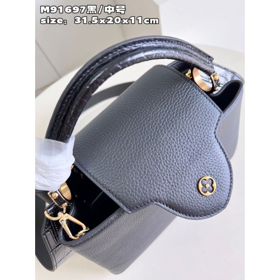 LV Capucines GM   Size: 31.5 X 20 X 11CM