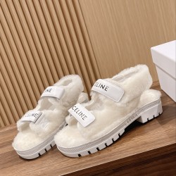 Celine Furry Sandals