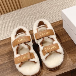 Celine Furry Sandals