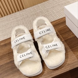 Celine Furry Sandals