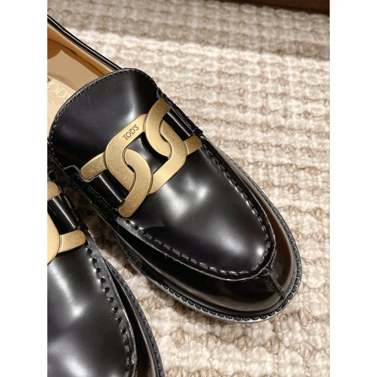 Tods Thick Sole Chunky Heeled Loafers