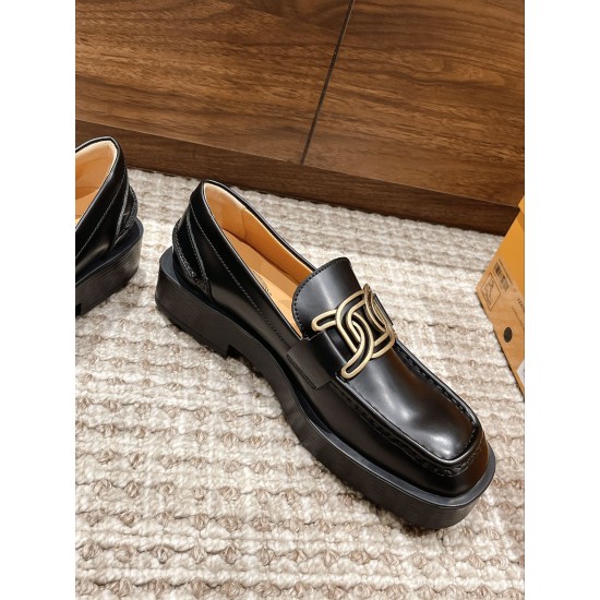 Tods Thick Sole Chunky Heeled Loafers