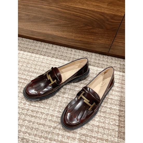 Tods Thick Sole Chunky Heeled Loafers