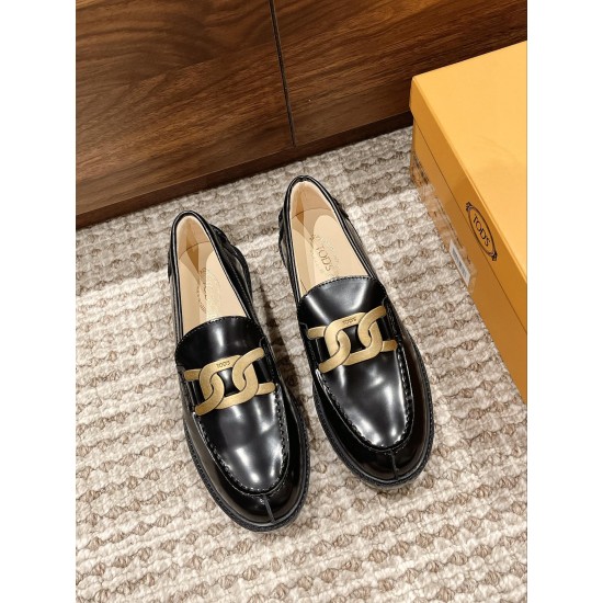 Tods Thick Sole Chunky Heeled Loafers