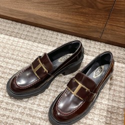 Tods Thick Sole Chunky Heeled Loafers
