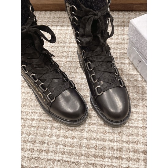 Dior Imported Calfskin Motorcycle Boots